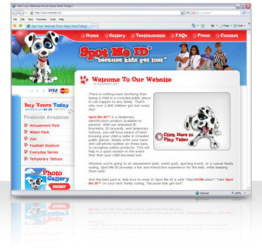 Baby / Toy Website Design